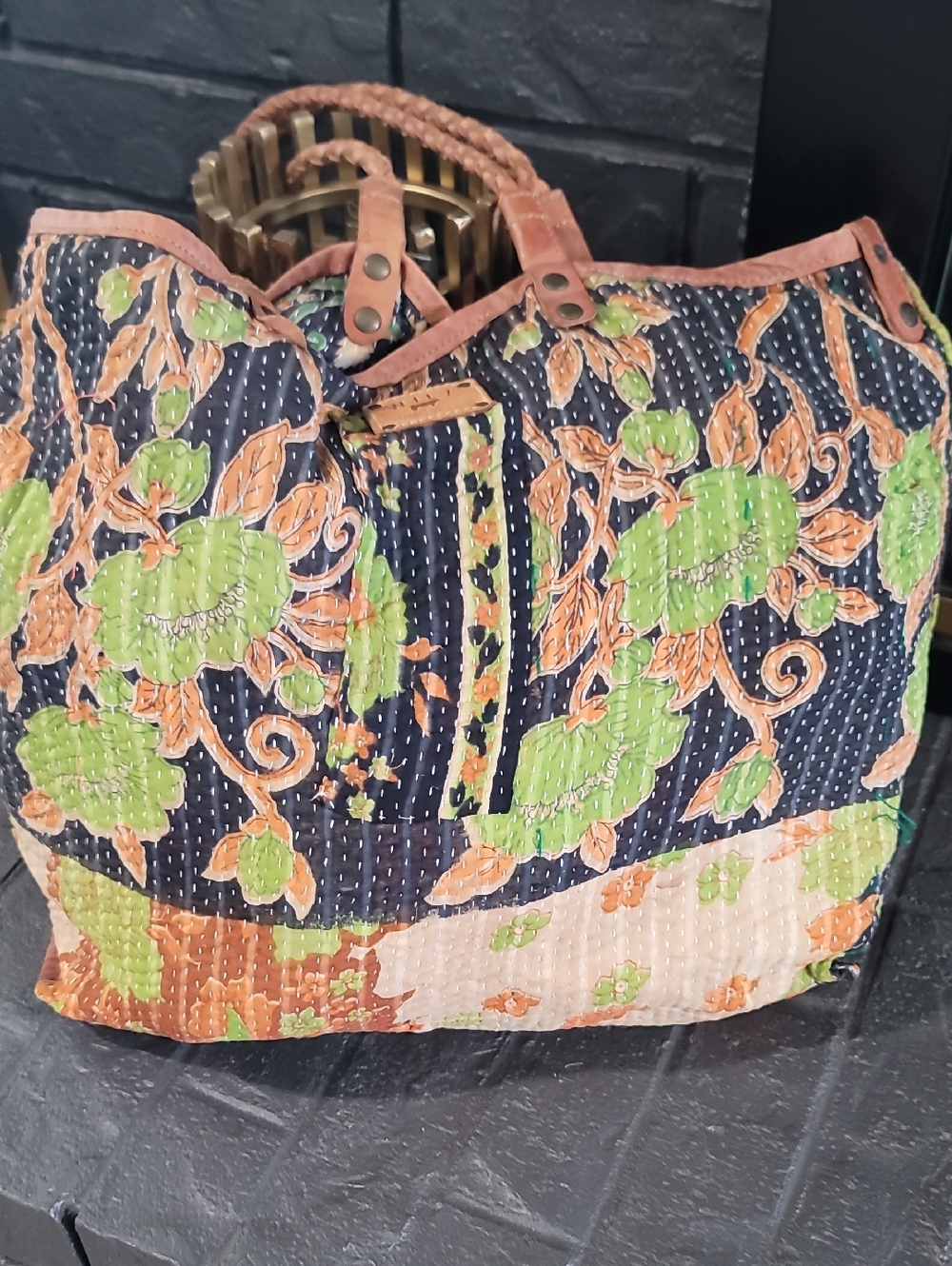Will Leather Kantha Tote Bag